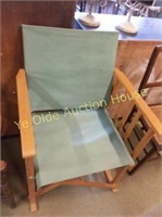 Folding Oak Directors Chair