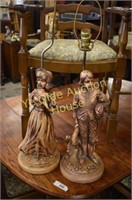 Pair of Ceramic Figural Table Lamps