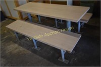 3 Piece Formica and Steel Patio Set