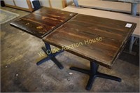 Cedar Topped Pub Tables with Iron Bases