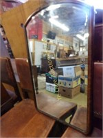 Oak Framed beveled mirror