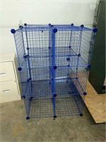 Blue wire shelving