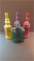 Collection of colored bottles