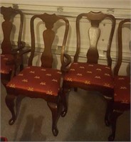 Four lovely Queen Anne dining chairs