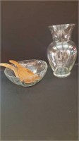 Glass vase and kitchen items