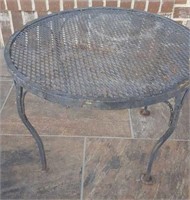 Small wrought iron patio table