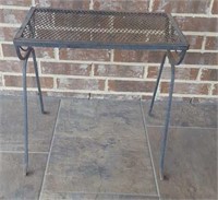 Rectangular wrought iron patio table