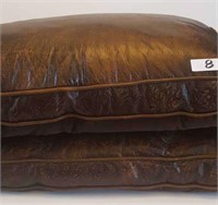 Stunning Hand Tooled Leather Pillows