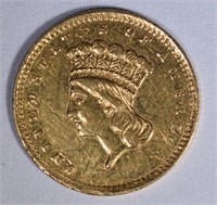 1860-S $1.00 GOLD  AU+