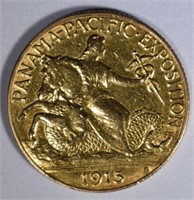 1915-S PAN PACIFIC $2.50 GOLD COMMEM  AU