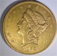 1852 $20 GOLD LIBERTY  AU/BU