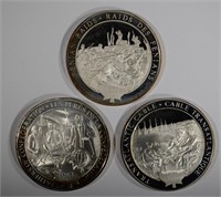 3 Different Pure Sterling Silver 1.25 oz Each