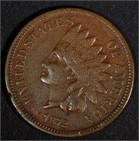 1872 INDIAN HEAD CENT, F/VF