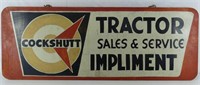 COCKSHUTT SALES & SERVICE HAND PAINTED WOODEN SIGN