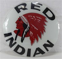 RED INDIAN REPRODUCTION GLASS GLOBE LENS