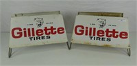 PAIR: GILLETTE TIRES METAL TIRE STANDS