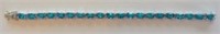 Sterling Silver 17ct Green Sapphire Bracelet