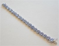 Sterling Silver 20ct Genuine Tanzanite Bracelet