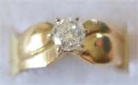 14K Yellow Gold 1.01ct Diamond Solitaire Ring