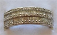 Sterling Silver 1.50ct Diamond Baguette Ring