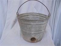 Vintage Galvanized Calf-Teria nursing bucket