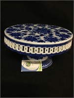 Blue & White Pedestal Cake Plate