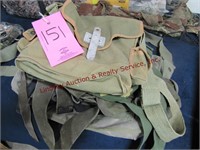 6 various size canvas bags