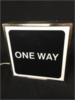 Lighted sign -ONE WAY or DO NOT ENTER  (works)