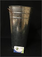 Galvanized tall flower bucket copper handles