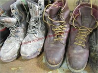 2 Pairs USED: Wolverine men's 11.5 huntin boots w/