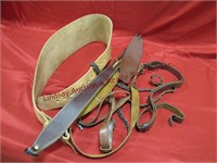 Approx. 4 leather gun slings & XL wide leather