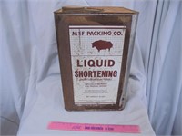 Vintage M & F Packing Co. shortening can