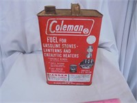 Vintage metal Coleman fuel can