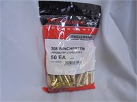 Winchester 308, rifle shell cases, 50ct