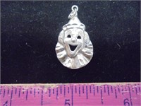 Sterling Silver clown pendant