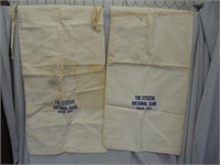 Lot of 2, CNB canvas bank bags