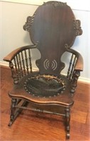 Vintage Wooden Rocking Chair with