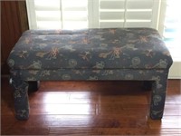 Golf Themed Upholstered Bench