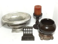 Metal & Resin Urn, Bowl, Candleholder,