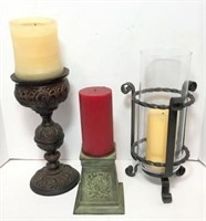 Candle Holders, Metal and Resin, Unique