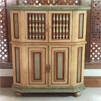 Vintage Bar Cabinet, Set of Spindle Doors