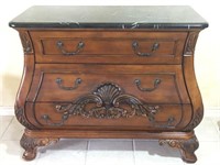 Marble Top Bombay Chest Entry Table