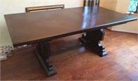 Elegant Stretcher Base Dining Table with