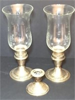 Cronumn Weighted Sterling Candle Holders