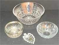 Glass Serving Bowls & Dish Lot of 4