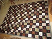 Old heavy tacked quilt