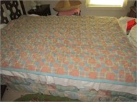 heavy tacked quilt-appears to be wool