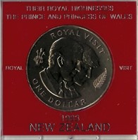 NEW ZEALAND 1983 ROYAL VISIT SILVER DOLLAR