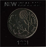 NEW ZEALAND 1981 ROYAL VISIT SILVER DOLLAR