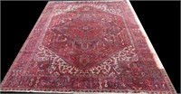 HAND KNOTTED PERSIAN HERIZ RUG